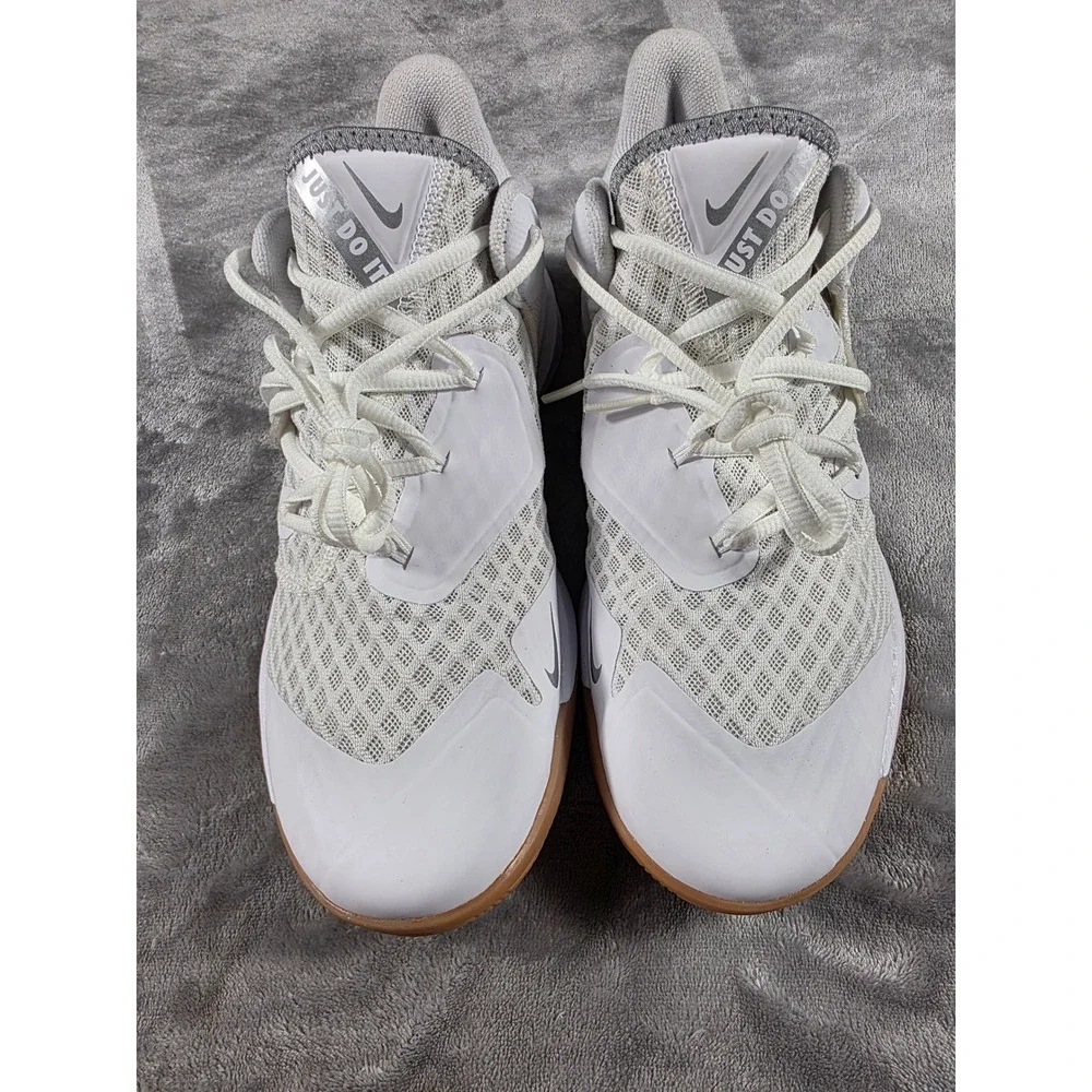 Nike Zoom Hyperspeed Court SE Women 9.5 White Silver DJ4476-100 Volleyball Shoes